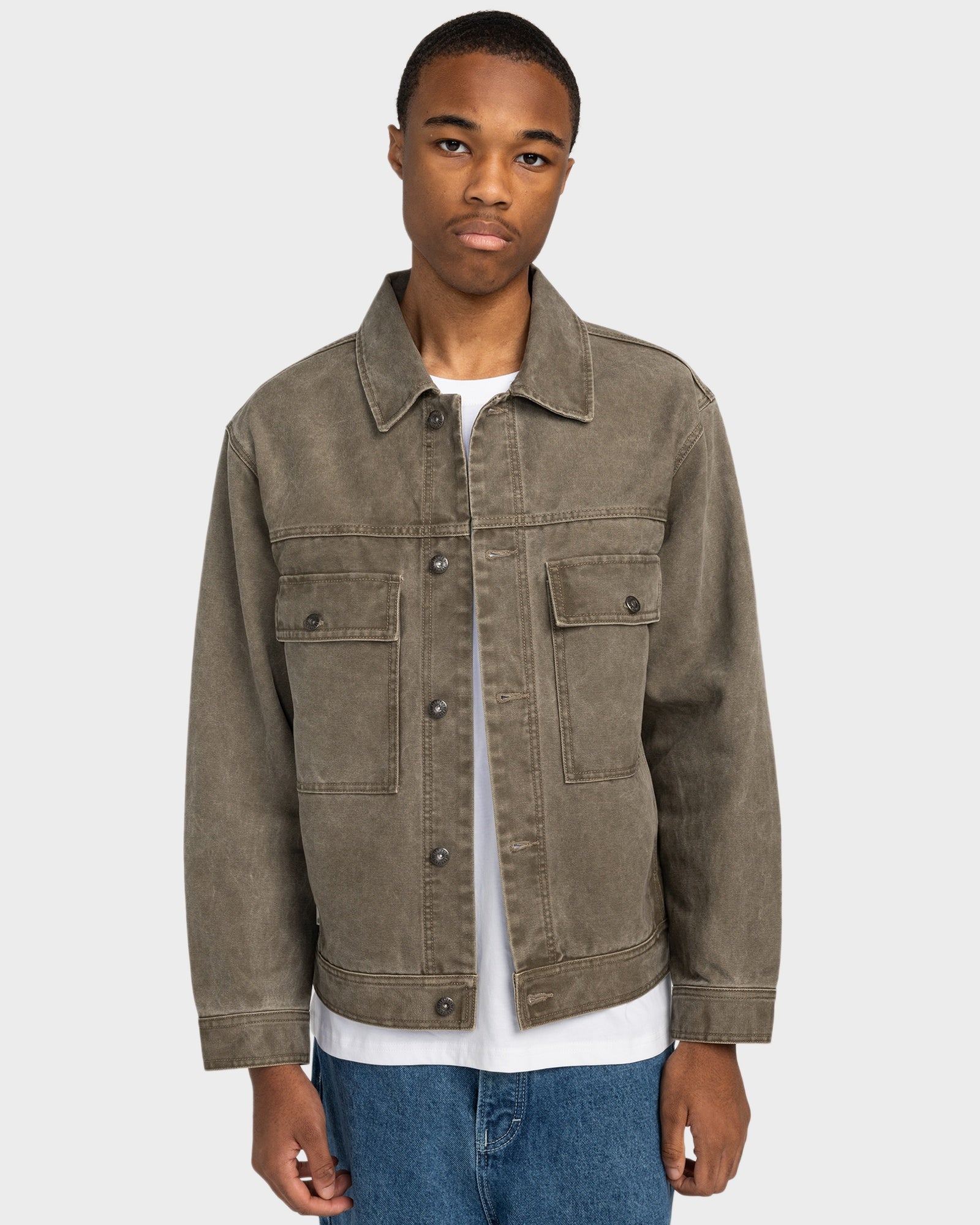 Mens Trucker Canvas Jacket