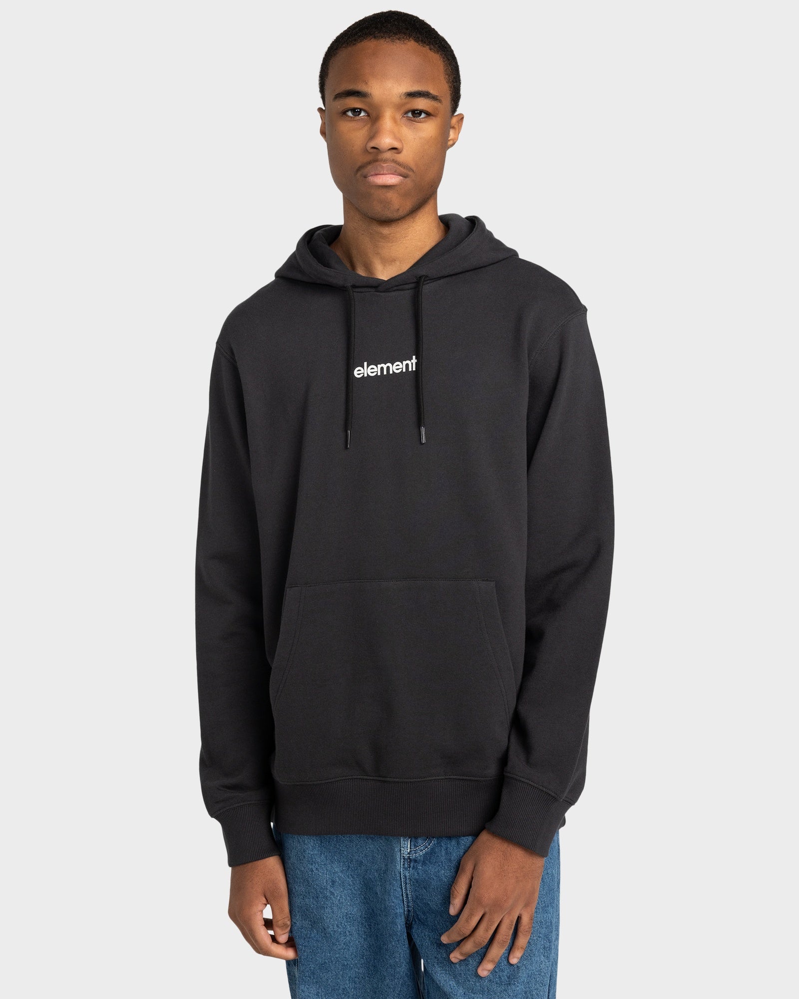 Mens Simple Logo Pullover Hoodie